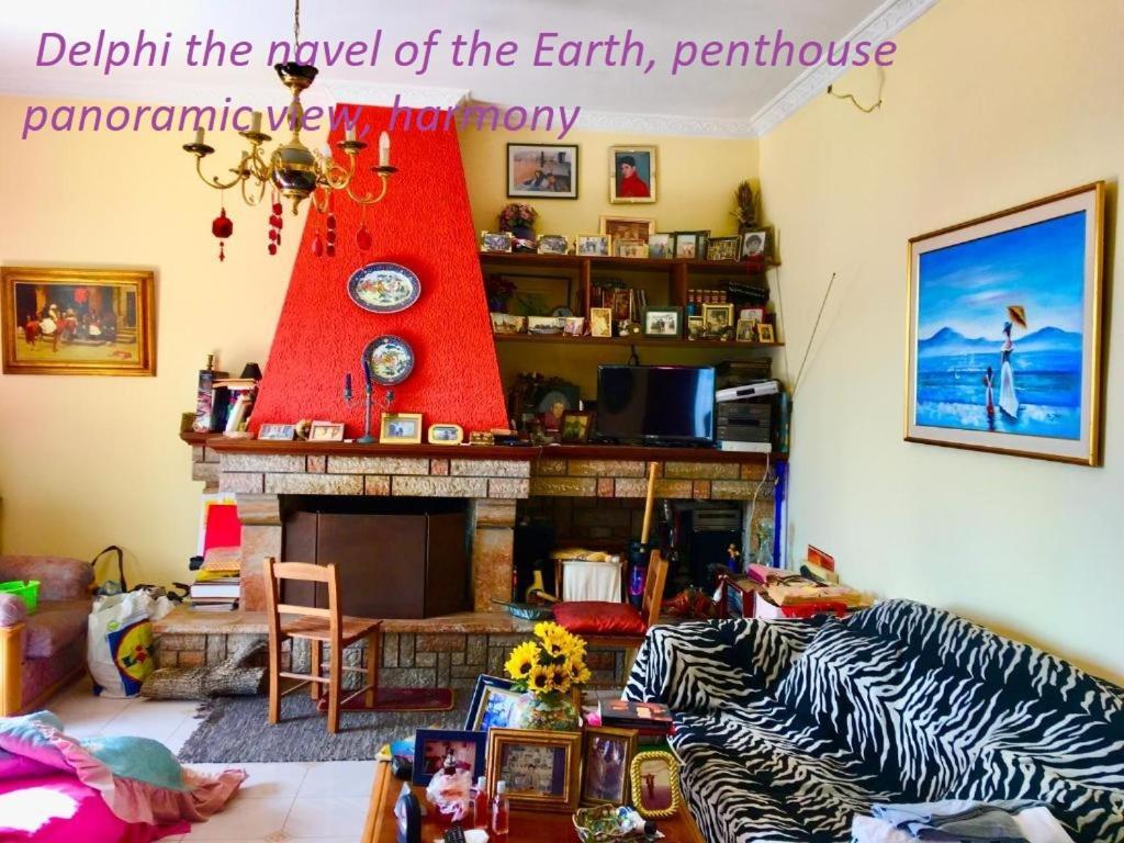 Appartement Delphi Celebrity V I P The Navel Of The Earth, Center-Delphi-Penthouse Galaxy&Sky Panoramic View, Harmony&Yoga Extérieur photo