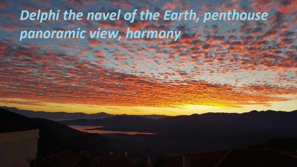 Appartement Delphi Celebrity V I P The Navel Of The Earth, Center-Delphi-Penthouse Galaxy&Sky Panoramic View, Harmony&Yoga Extérieur photo