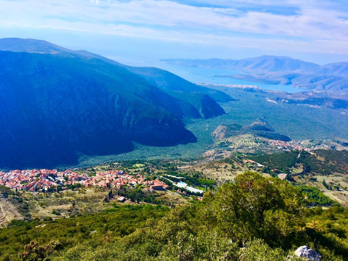 Appartement Delphi Celebrity V I P The Navel Of The Earth, Center-Delphi-Penthouse Galaxy&Sky Panoramic View, Harmony&Yoga Extérieur photo